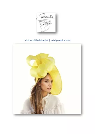 Mother of the bride hat | hatsbycressida.com