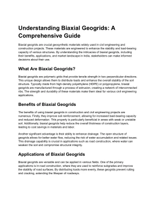 Understanding Biaxial Geogrids_ A Comprehensive Guide