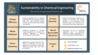 Discover How Chemical Engineering Drives Sustainability!