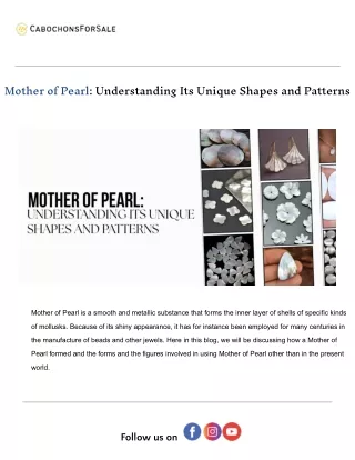 Mother of Pearl: Discovering Its Natural Elegance