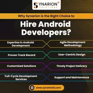 Why Synarion is the Right Choice to Hire Android Developers?