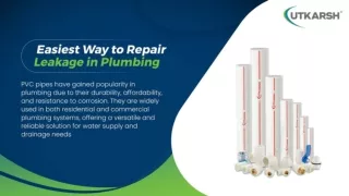 What Is The Easiest Way To Repair Leakage In Plumbing