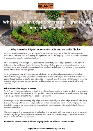 Why is Garden Edge Concrete a Durable and Versatile Choice