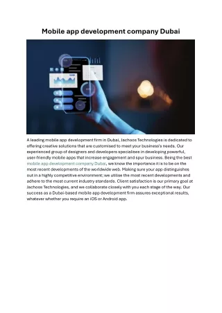 mobile app development company dubai