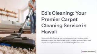 Hawaii’s Best Carpet Cleaners: Transforming Your Home