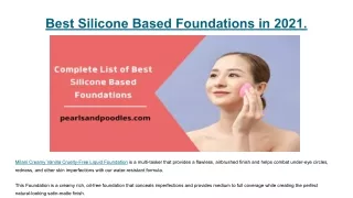 Best Silicone Based Foundations in 2021.