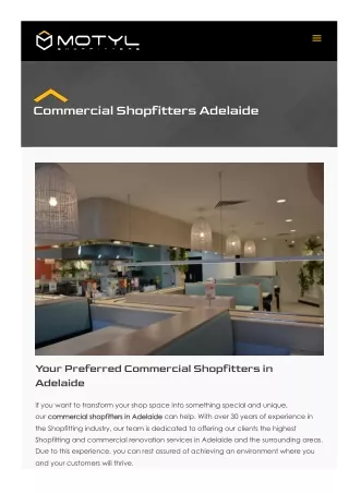 Commercial Shopfitters Adelaide