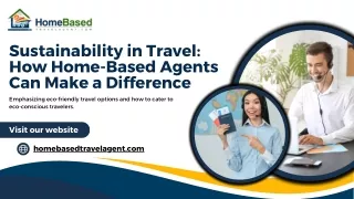 Sustainability in Travel A Guide for Home-Based Travel Agents