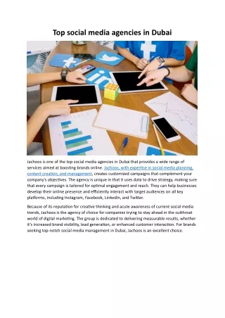 Top social media agencies in Dubai