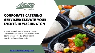 Corporate Catering Services: Elevate Your Events in Washington, DC