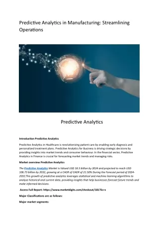 Predictive Analytics 3