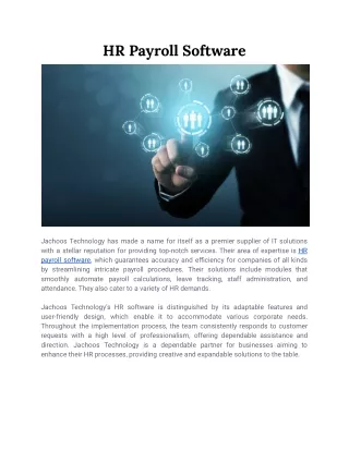 HR Payroll Software