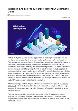 Integrating AI into Product Development A Beginners Guide