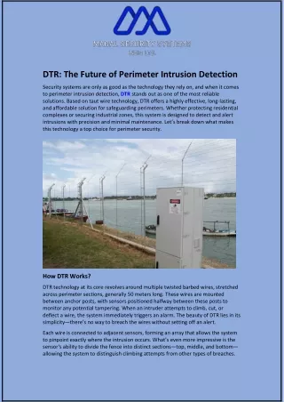 DTR and The Future of Perimeter Intrusion Detection