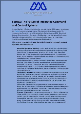 FortisX and The Future of Integrated Command and Control Systems