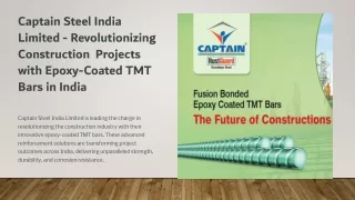 Revolutionizing Construction Projects with Epoxy-Coated TMT Bars in India