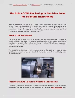 CNC Machining - RPWORLD