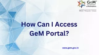 How can I access GeM portal