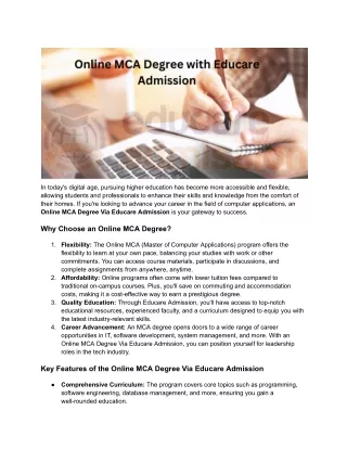 PDF-online MCA with educare admission