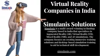 Virtual Reality Companies in India | Simulanis Solutions