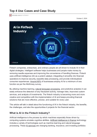 Top 4 Use Cases and Case Study