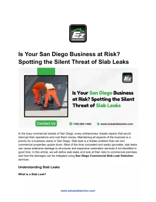 Is Your San Diego Business at Risk