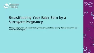 Breastfeeding Your Baby Born by a Surrogate Pregnancy