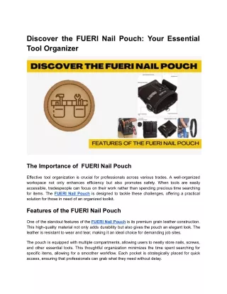 FUERI Nail Pouch