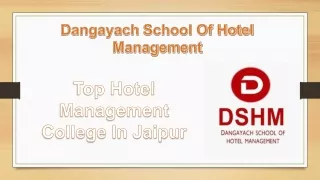 Top Hotel Management College In Jaipur