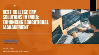 Best College ERP Solutions in India Enhancing Educational Management