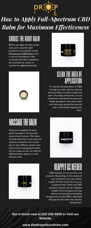 How to Apply Full-Spectrum CBD Balm for Maximum Effectiveness