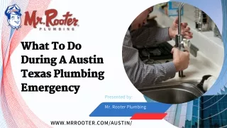 What To Do During A Austin Texas Plumbing Emergency