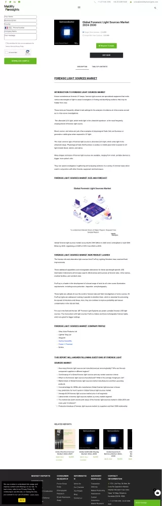 Global Forensic Light Sources Market 2024-2030