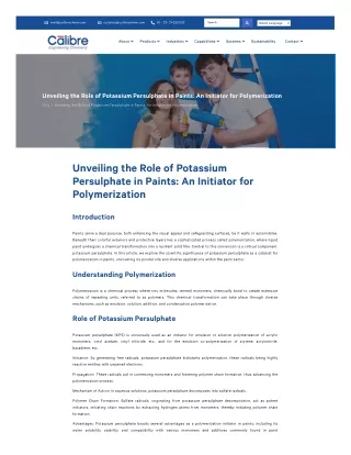 The Role of Persulfates in Chemical Reactions