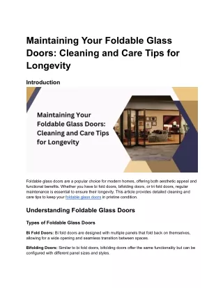 Maintaining Your Foldable Glass Doors_ Cleaning and Care Tips for Longevity (1)