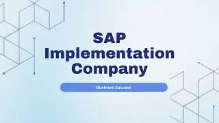 Business Success with an SAP Implementation Company