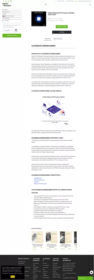 Global Platinum RTD Sensors Market 2024-2030