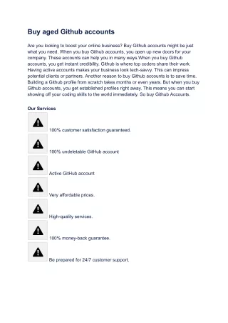 Buy aged Github accounts