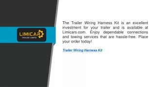 Trailer Wiring Harness Kit   Limicars.com