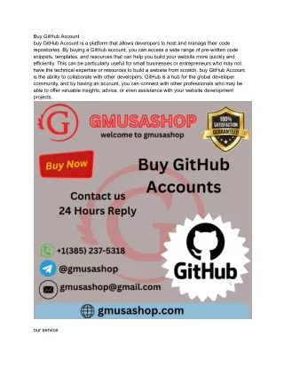 Buy GitHub Accounts