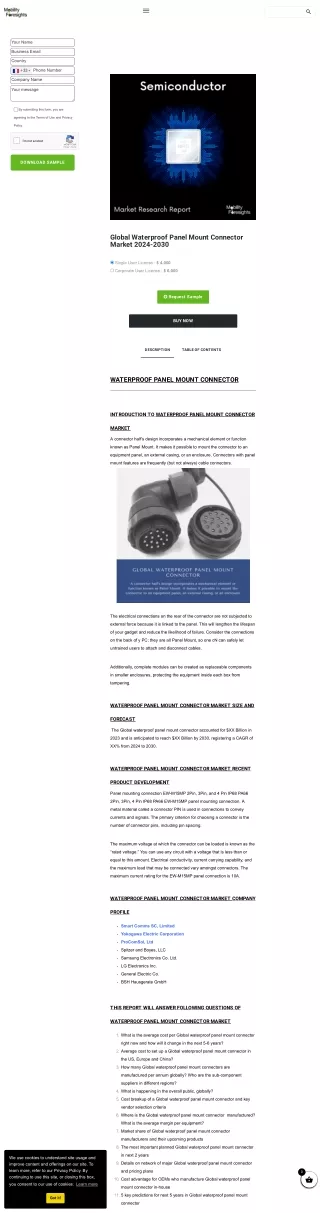 Waterproof Panel Mount Connector Market: Growth Opportunities and Emerging Trend