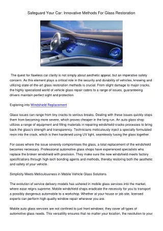 SafeguardYourCarInnovativeMethodsForGlassRestoration