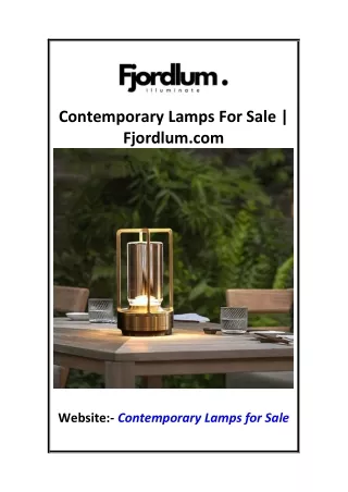 Contemporary Lamps For Sale  Fjordlum.com