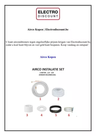 Airco Kopen Electrodiscount.be