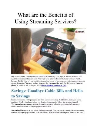 What are the Benefits of Using Streaming Services.docx