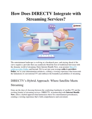 How Does DIRECTV Integrate with Streaming Services