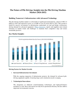 The Future of Pile Driving: Insights - Pile Driving Machine Market (2024-2032)