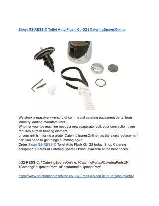 Sloan G2-RESS-C Toilet Auto Flush Kit ,G2 _ CateringSparesOnline