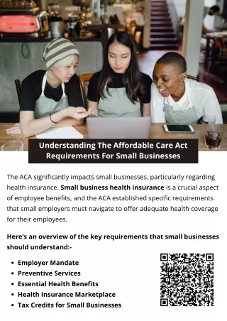 Understanding The Affordable Care Act Requirements For Small Businesses