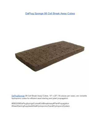 DaPlug Sponge 98 Cell Break Away Cubes - 10"x20" (16pcs/Case)